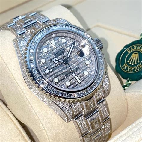 iced out rolex gmt|iced out Rolex for sale.